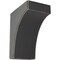 Ekena Millwork 5 1/4"W x 8"D x 10"H Clarksville Wood Vintage Decor Bracket, Black BKTWD05X08X10CVBL - alternate 1